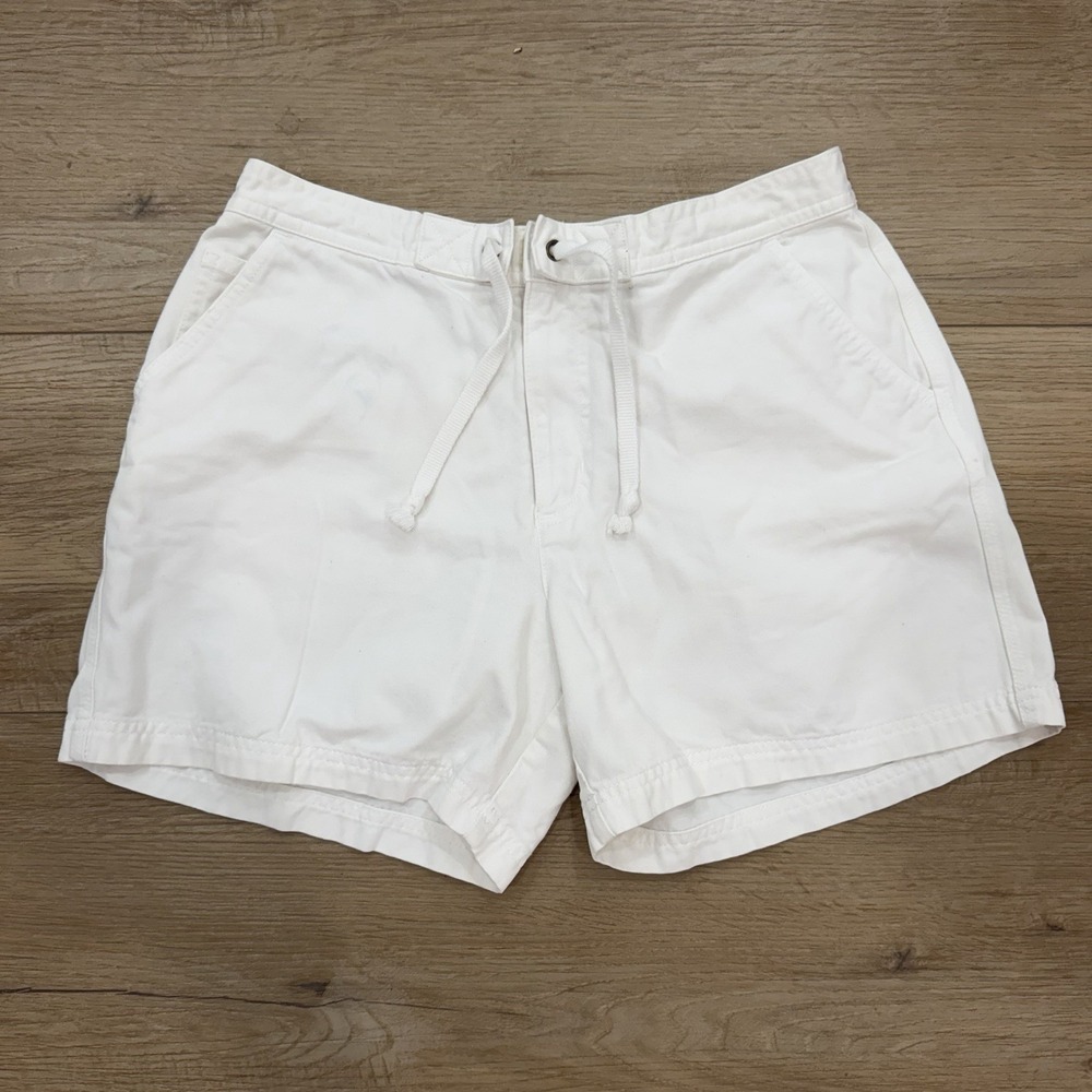 Vintage OP Ocean Pacific White Board Shorts Juniors Size 9/10 Surf‎ Beach Y2K
